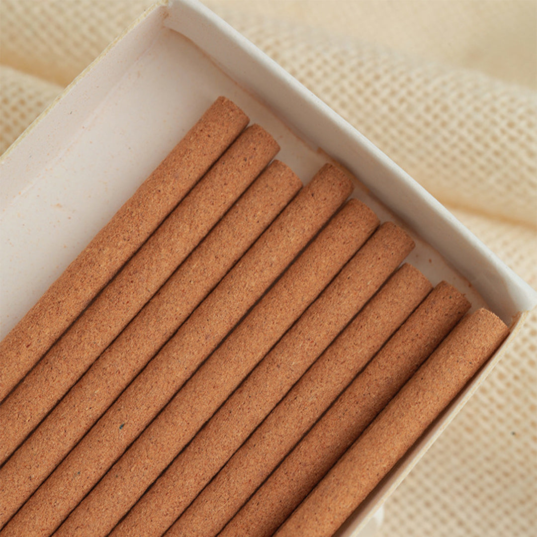 Close-up of coffee latte incense stick with natural texture and smooth finish