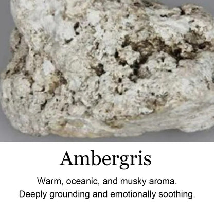 Ambergris resin, natural fixative for incense, warm oceanic scent