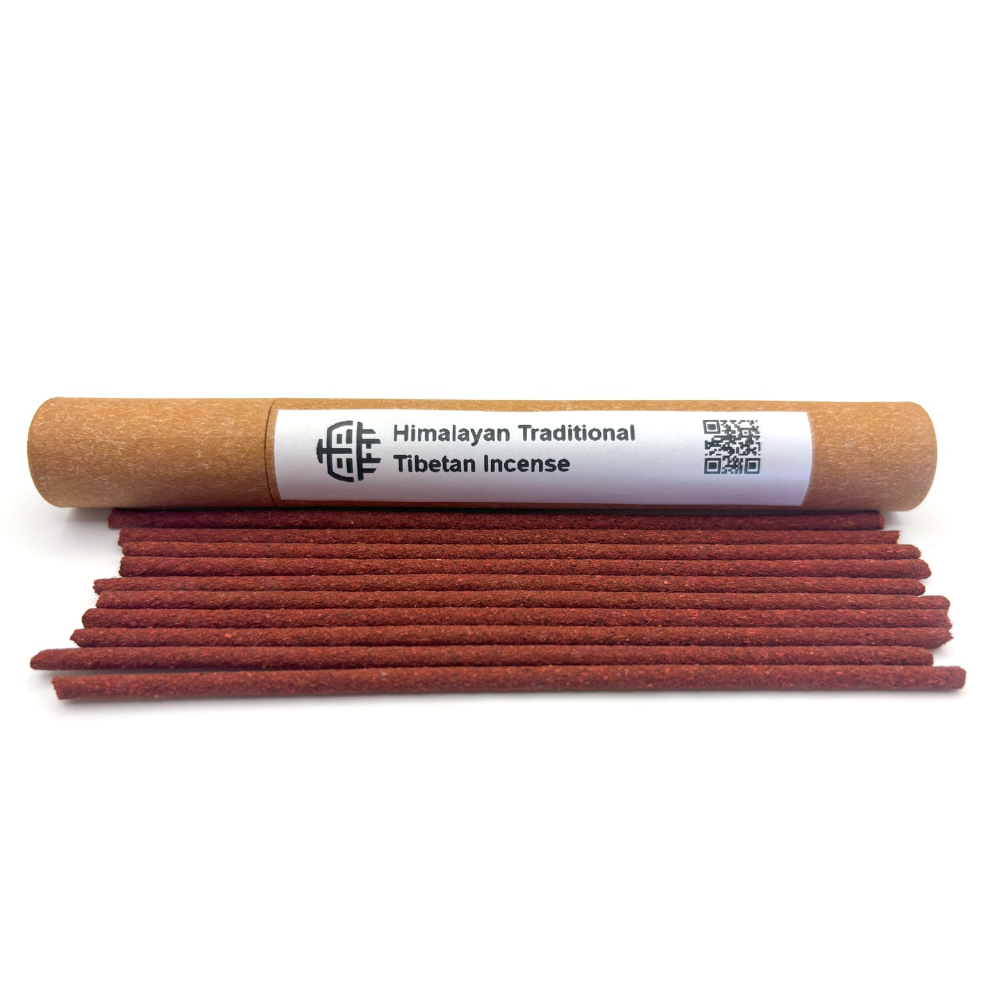 Himalayan Traditional Tibetan Incense – 10 red incense sticks and kraft tube packaging