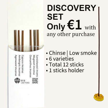 discovery incense set, try 6 incense scents, incense sample pack Europe