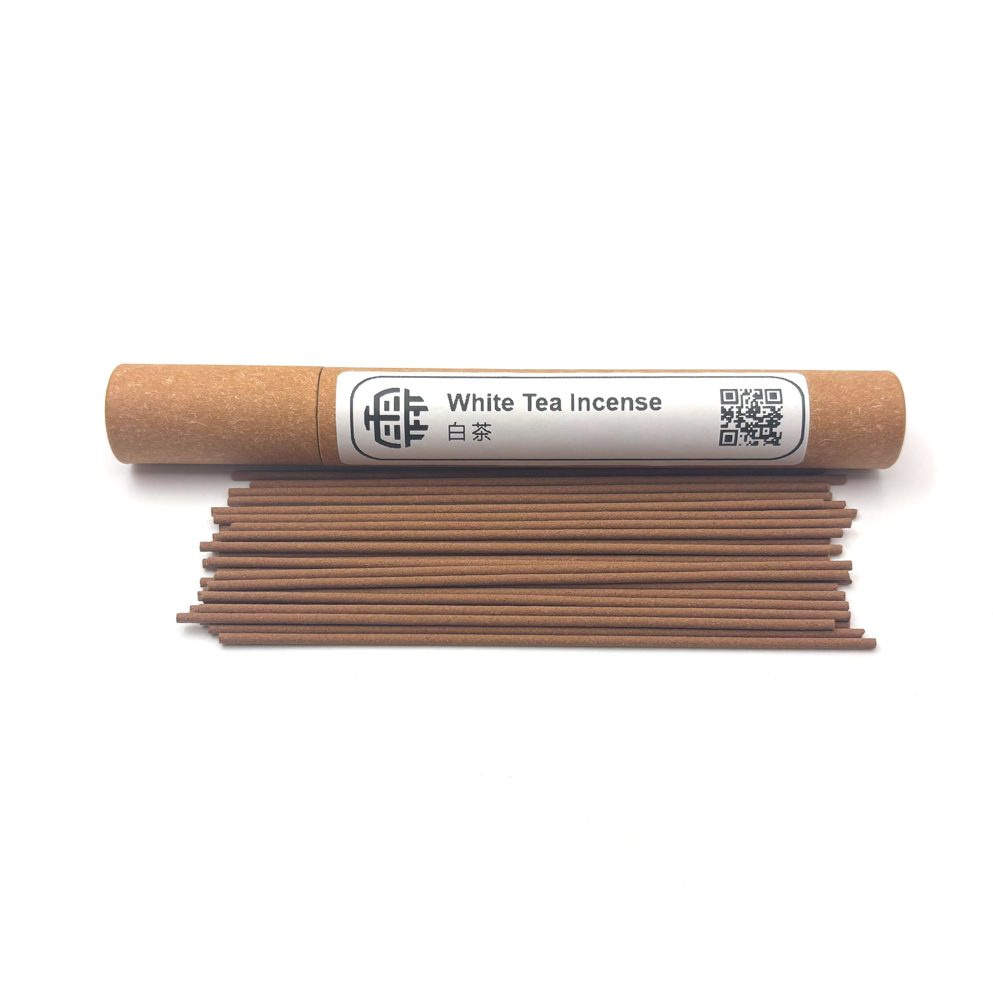 White Tea Incense in elegant Chinese-style tube packaging
